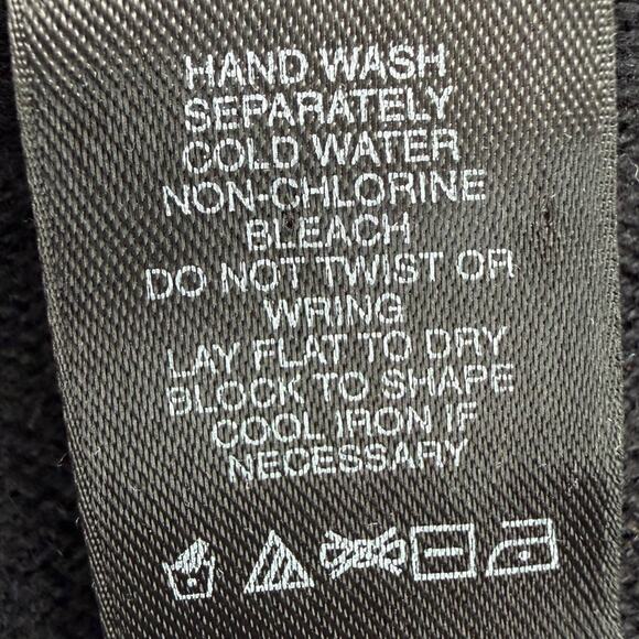 DKNY Jeans Womens Sweater Sz L Slim Fit Black Floral Knit Extra Long Sleeves Y2K - Picture 7 of 10